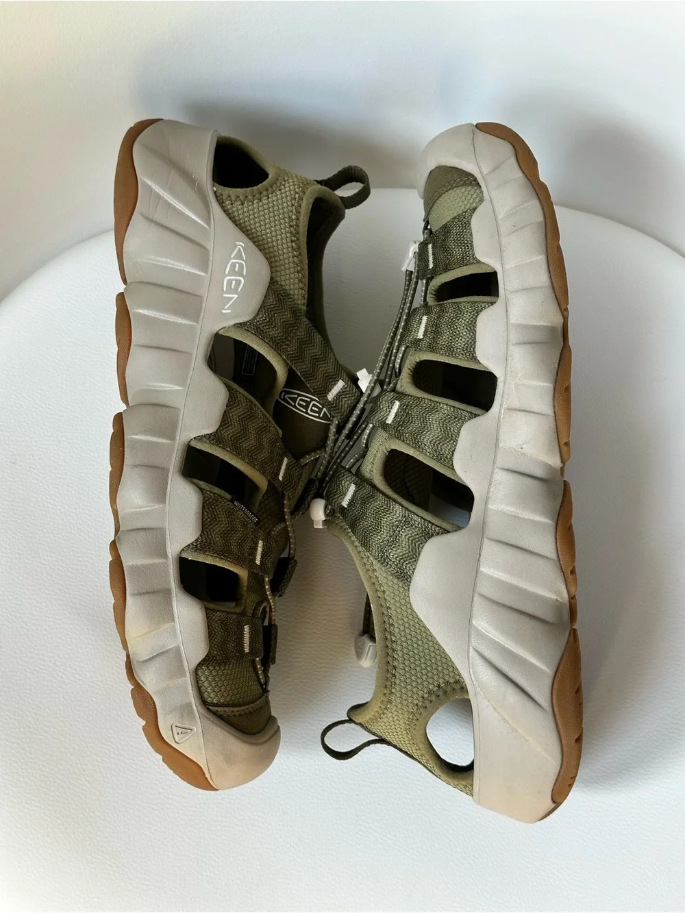 KEEN Hyperport H2 Sport Water Closed Toe Sandals Green Olive Taupe Men's Size 11